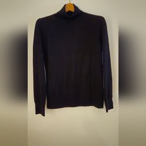 Banana Republic Womens 100% Merino Black Turtleneck Sweater